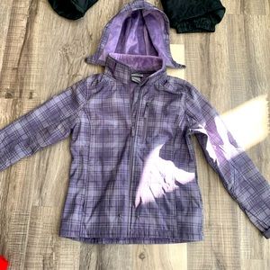 Purple plain jacket.